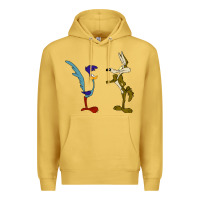 Antique Gold coyote and the road runner Premium Hoodie - linhVisuals