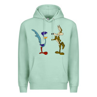 Seafoam coyote and the road runner Premium Hoodie - linhVisuals