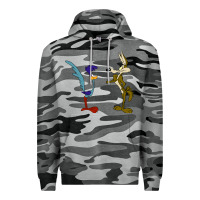 Slate Camo coyote and the road runner Premium Hoodie - linhVisuals