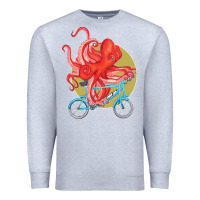 Heather Grey Cycling octopus Premium Sweatshirt - Bettercallsaul