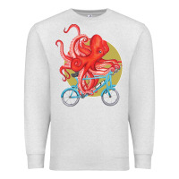 Oatmeal Heather Cycling octopus Premium Sweatshirt - Bettercallsaul