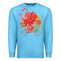 Ocean Blue Cycling octopus Premium Sweatshirt - Bettercallsaul