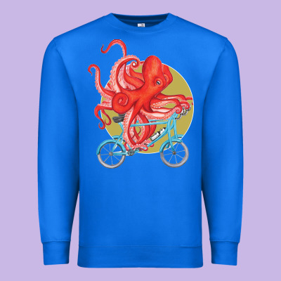 Cycling Octopus Premium Sweatshirt Designed By Bettercallsaul