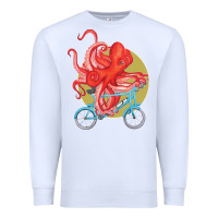 White Cycling octopus Premium Sweatshirt - Bettercallsaul