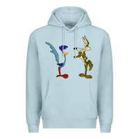 Blue Mist coyote and the road runner Premium Hoodie - linhVisuals