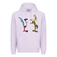 Lilac coyote and the road runner Premium Hoodie - linhVisuals