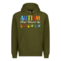 Army Green autism t  shirt accept understand love autism awareness t  shirt Premium Hoodie - linhVisuals
