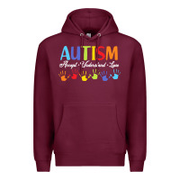 Burgundy autism t  shirt accept understand love autism awareness t  shirt Premium Hoodie - linhVisuals