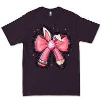 Plum easter bunny pencil bow Premium Tee - CowhideDigitalArt