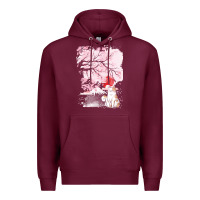 Burgundy japan t  shirt sakura cat t  shirt Premium Hoodie - linhVisuals