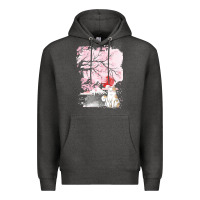 Charcoal Heather japan t  shirt sakura cat t  shirt Premium Hoodie - linhVisuals