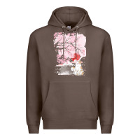 Coffee japan t  shirt sakura cat t  shirt Premium Hoodie - linhVisuals