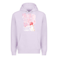 Lilac japan t  shirt sakura cat t  shirt Premium Hoodie - linhVisuals