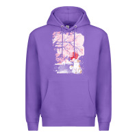 Purple japan t  shirt sakura cat t  shirt Premium Hoodie - linhVisuals