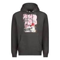 Smoke japan t  shirt sakura cat t  shirt Premium Hoodie - linhVisuals