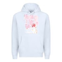 White japan t  shirt sakura cat t  shirt Premium Hoodie - linhVisuals