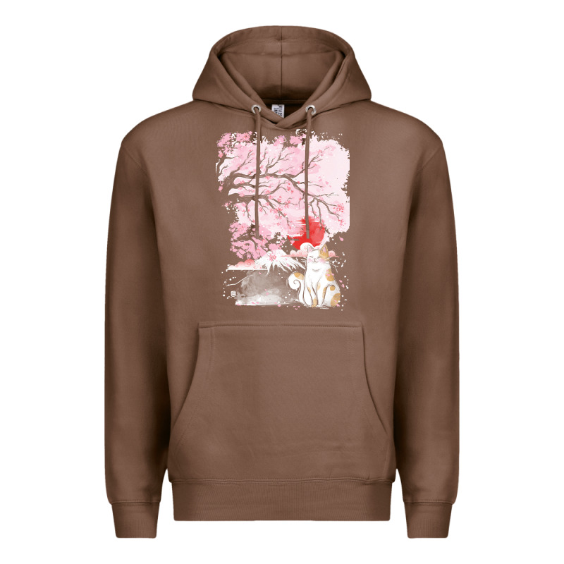 Japan T  Shirt Sakura Cat T  Shirt Premium Hoodie by linhVisuals | Teevron