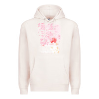 Pale Pink japan t  shirt sakura cat t  shirt Premium Hoodie - linhVisuals
