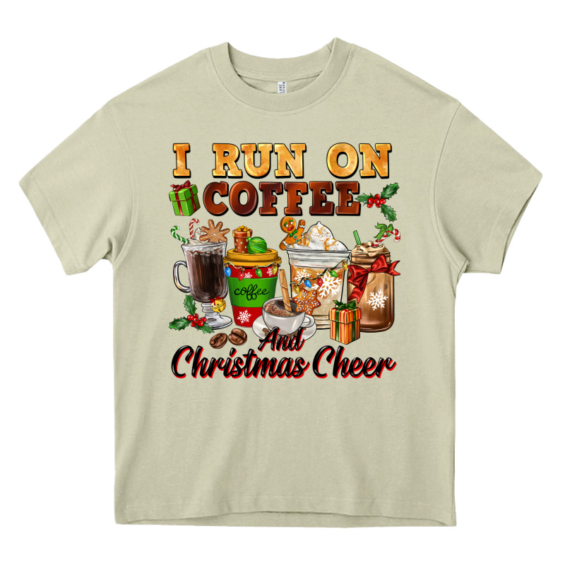 I Run On Coffee And Christmas Cheer Heavy Core Tee by FaDigitalArtStudio | Teevron