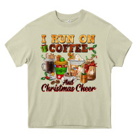 Mossy i run on coffee and christmas cheer Heavy Core Tee - FaDigitalArtStudio