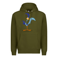 Army Green roadrunner Premium Hoodie - linhVisuals