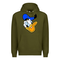 Army Green donal duck Premium Hoodie - linhVisuals