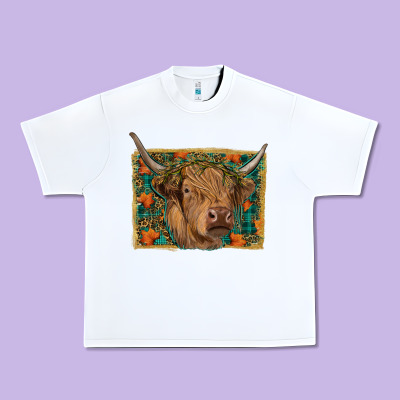 Highland Cow Fall Urban Heavy Tee Designed By Ranaportraitstore