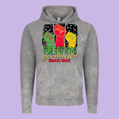 Freedom Juneteenth Since 1865 Vintage Hoodie Designed By Barkaloodesign