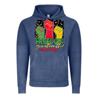 Vintage Denim freedom juneteenth since 1865 Vintage Hoodie - BarkalooDesign