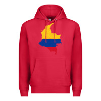 Cardinal colombia Flag Map Drawing Line Art Premium Hoodie - linhVisuals