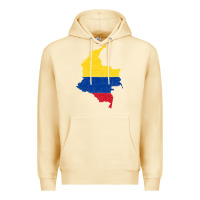Pina Colada colombia Flag Map Drawing Line Art Premium Hoodie - linhVisuals
