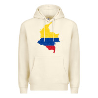 Sandshell colombia Flag Map Drawing Line Art Premium Hoodie - linhVisuals