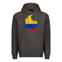 Smoke colombia Flag Map Drawing Line Art Premium Hoodie - linhVisuals