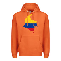 Carrot colombia Flag Map Drawing Line Art Premium Hoodie - linhVisuals