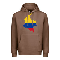 Chestnut colombia Flag Map Drawing Line Art Premium Hoodie - linhVisuals