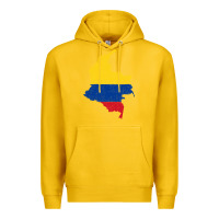 Lemon colombia Flag Map Drawing Line Art Premium Hoodie - linhVisuals