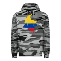 Slate Camo colombia Flag Map Drawing Line Art Premium Hoodie - linhVisuals