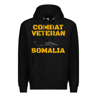 Black combat veteran mogadishu somalia Premium Hoodie - linhVisuals