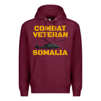 Burgundy combat veteran mogadishu somalia Premium Hoodie - linhVisuals