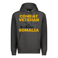 Charcoal Heather combat veteran mogadishu somalia Premium Hoodie - linhVisuals