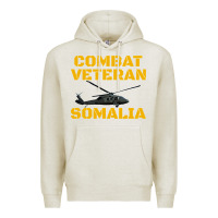 Oatmeal Heather combat veteran mogadishu somalia Premium Hoodie - linhVisuals