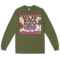 Army Green race day vibes Long Sleeve Tee - Artiststas