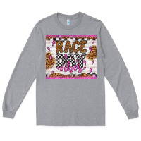 Heather Grey race day vibes Long Sleeve Tee - Artiststas