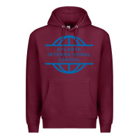 Burgundy atlanta international school Premium Hoodie - linhVisuals