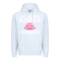 White cool blobfish fishermen fish sea Premium Hoodie - linhVisuals
