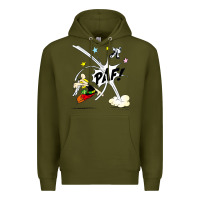 Army Green asterix and obelix Premium Hoodie - linhVisuals