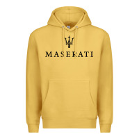 Antique Gold simple white trident symbol essential Premium Hoodie - linhVisuals
