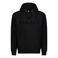 Black simple white trident symbol essential Premium Hoodie - linhVisuals