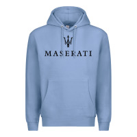 Colony Blue simple white trident symbol essential Premium Hoodie - linhVisuals