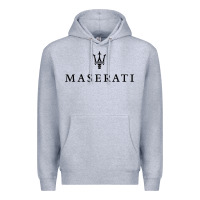 Heather Grey simple white trident symbol essential Premium Hoodie - linhVisuals